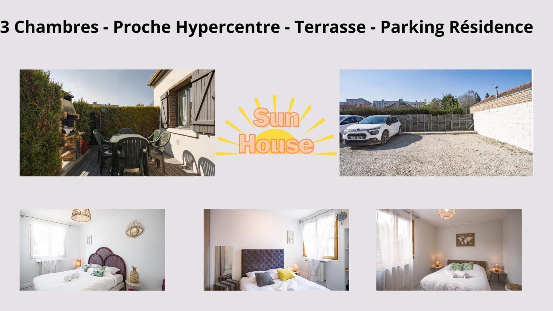 Sun House - Terrasse Parking Prive Gratuit Apartment Troyes Exterior photo