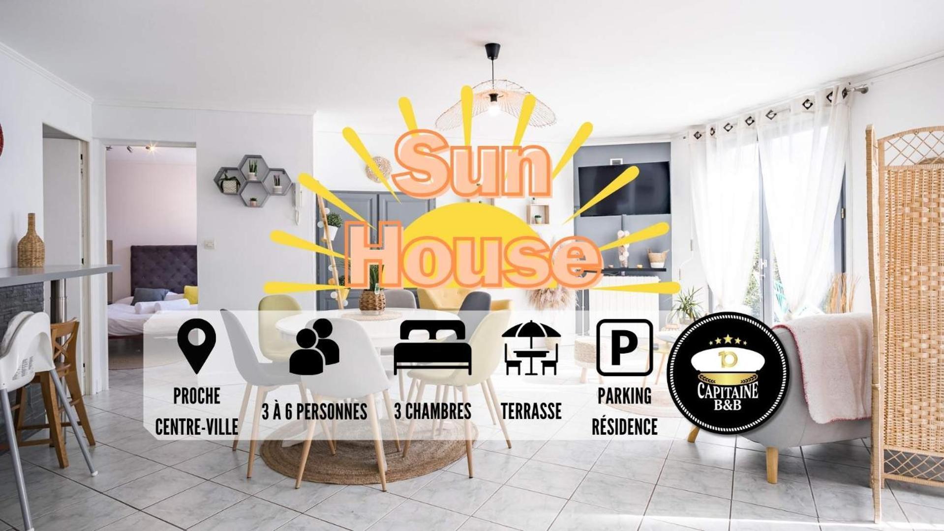 Sun House - Terrasse Parking Prive Gratuit Apartment Troyes Exterior photo